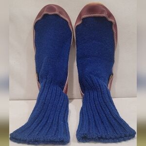 ACORN NAVY SLIPPER SOCKS (sz 6-1/2 - 7)
